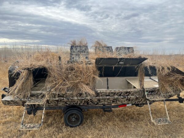 1979 Duralum 17' Jon Boat, Motor & Trailer w/ BUST'EM Blind - Image 2